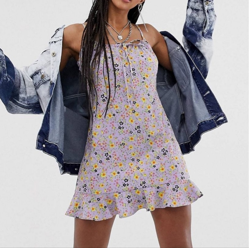 Purple Floral Sundress